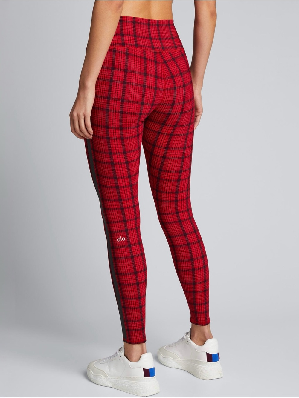ALO Yoga Occasion Legging in Scarlet Plaid - Picture 2 of 6